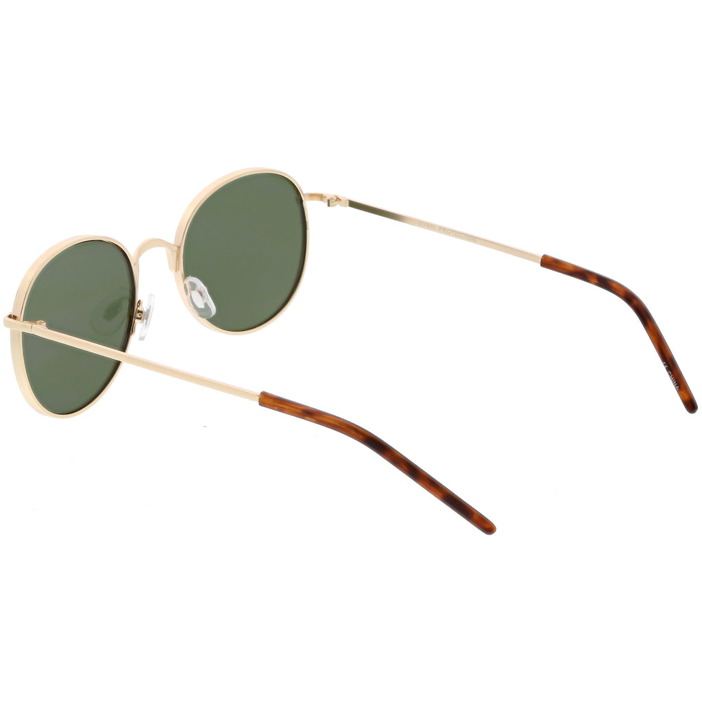 Indie Round Retro Modern Flat Lens Dapper Sunglasses C519