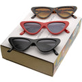 Women's 1990's Small Flat Top Cat Eye Sunglasses C520 [Promo Box]