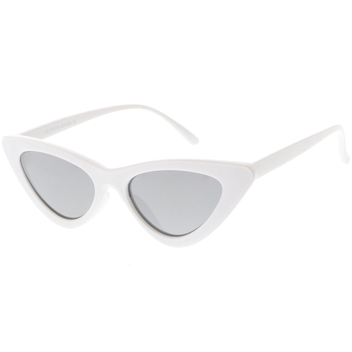 Women's Narrow 1990's Retro Flat Lens Cat Eye Sunglasses C523