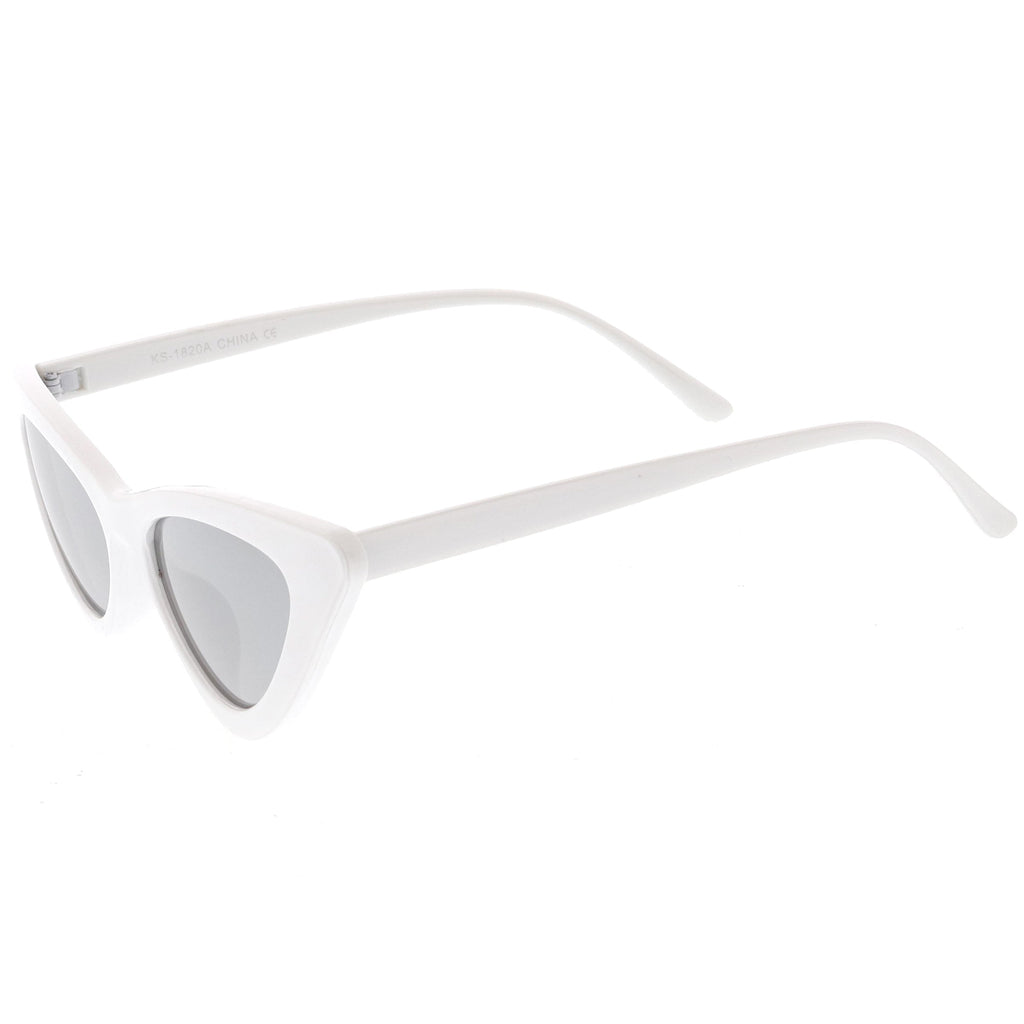 Women's Narrow 1990's Retro Flat Lens Cat Eye Sunglasses C523