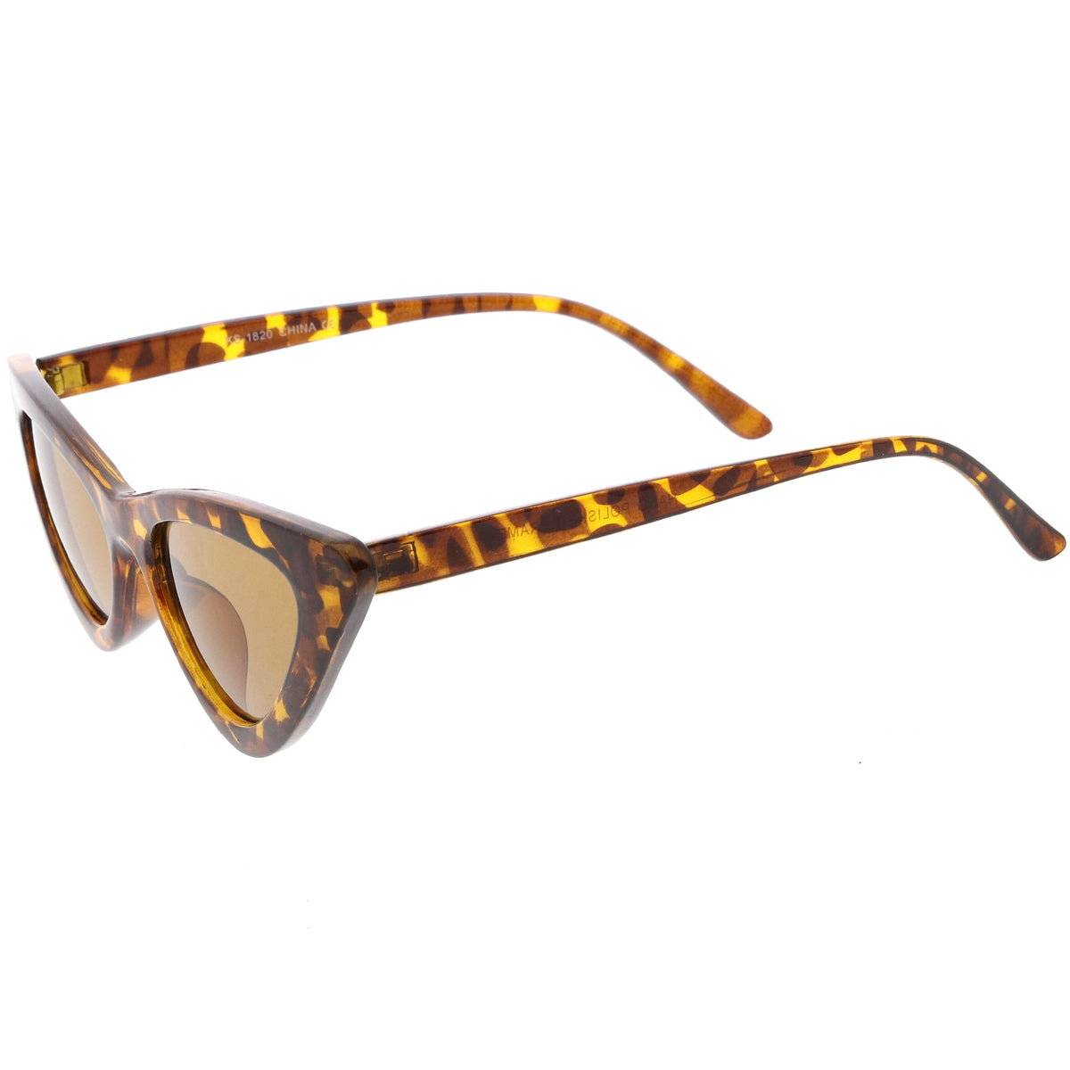 Women's Narrow 1990's Retro Flat Lens Cat Eye Sunglasses C523