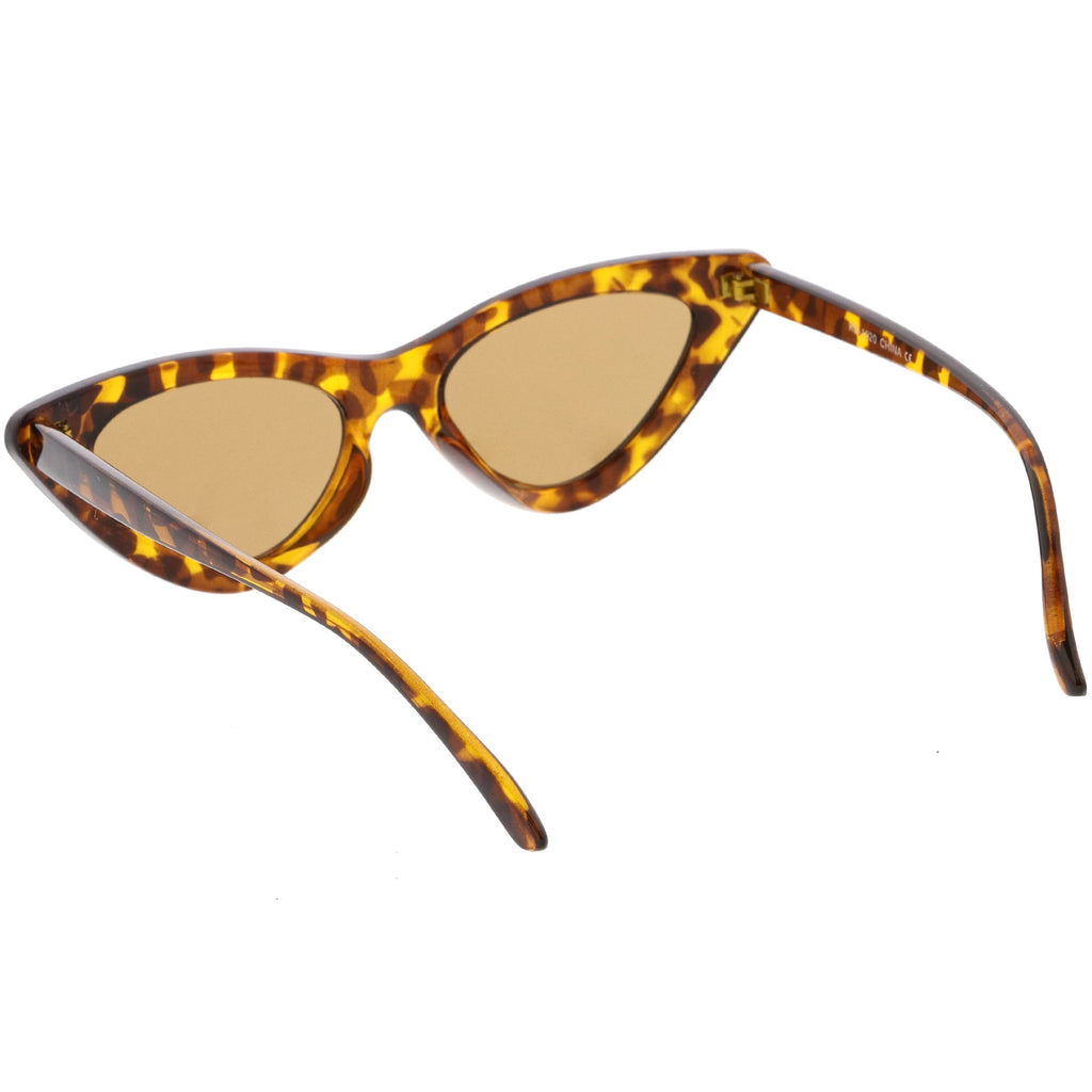 Women's Narrow 1990's Retro Flat Lens Cat Eye Sunglasses C523