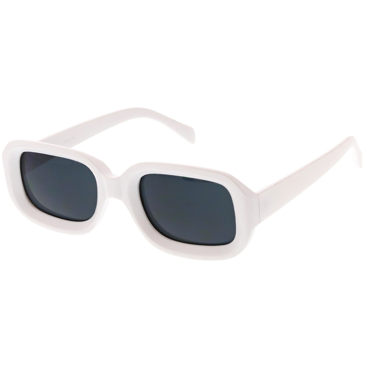 Retro Bold Deep Inset Rectangle Flat Lens Sunglasses C525