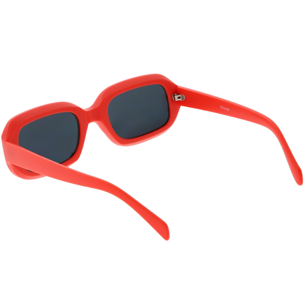 Retro Bold Deep Inset Rectangle Flat Lens Sunglasses C525