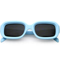 Retro Bold Deep Inset Rectangle Flat Lens Sunglasses C525