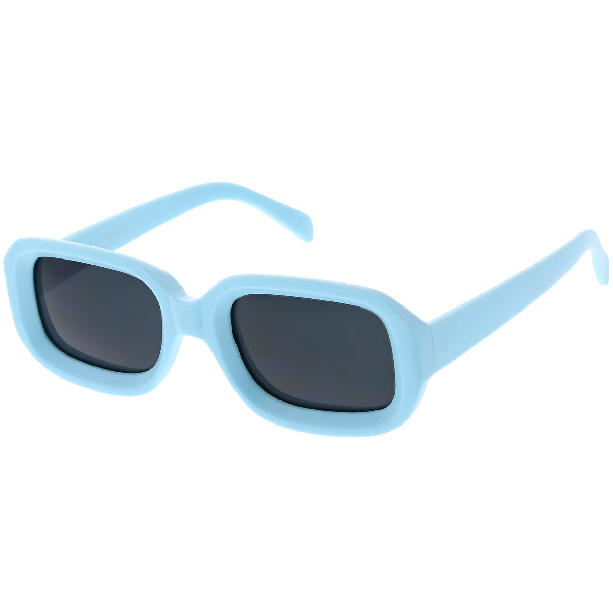 Retro Bold Deep Inset Rectangle Flat Lens Sunglasses C525