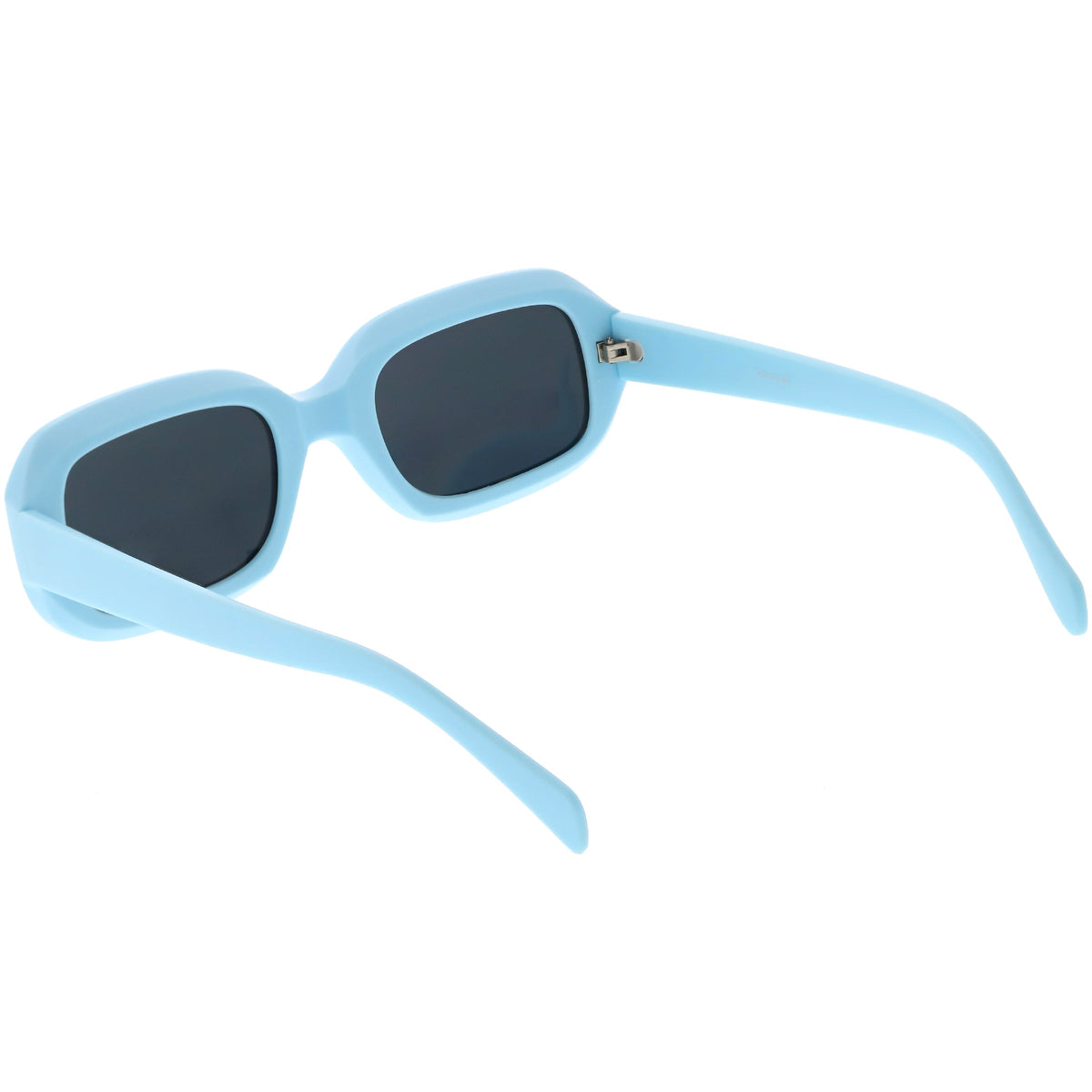 Retro Bold Deep Inset Rectangle Flat Lens Sunglasses C525