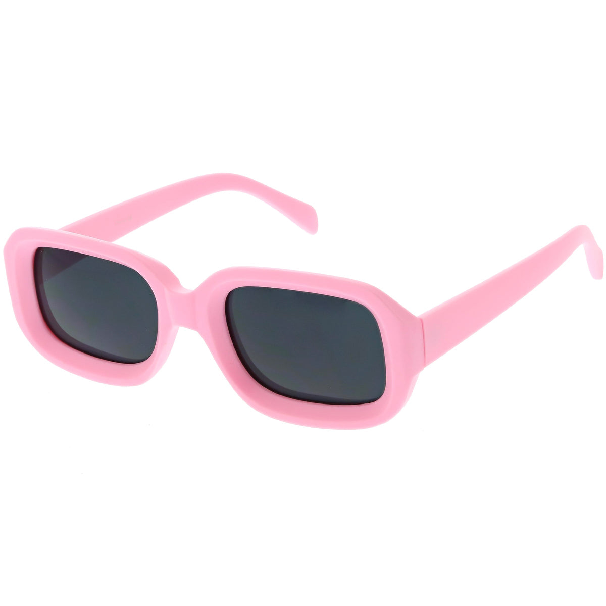 Retro Bold Deep Inset Rectangle Flat Lens Sunglasses C525