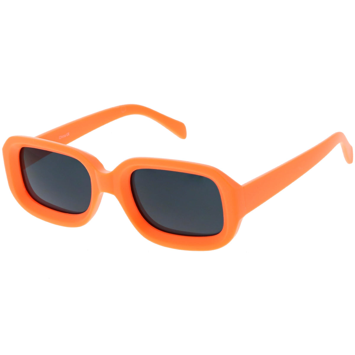 Retro Bold Deep Inset Rectangle Flat Lens Sunglasses C525