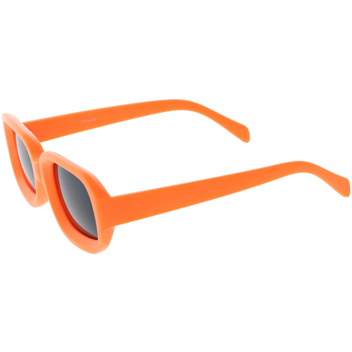 Retro Bold Deep Inset Rectangle Flat Lens Sunglasses C525