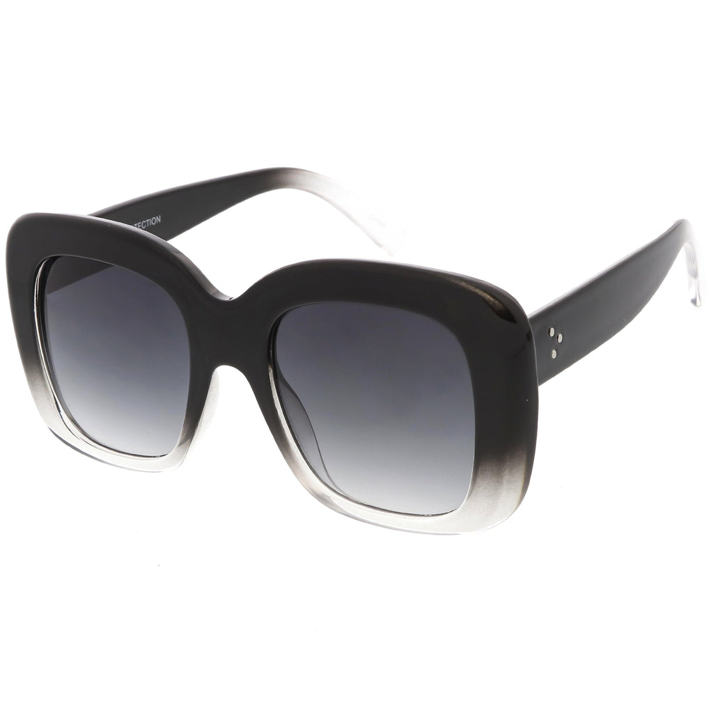 Women's Oversize Retro Square Thick Frame Sunglasses C552