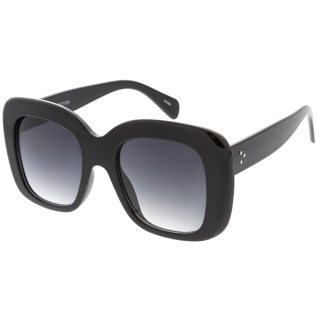 Women's Oversize Retro Square Thick Frame Sunglasses C552