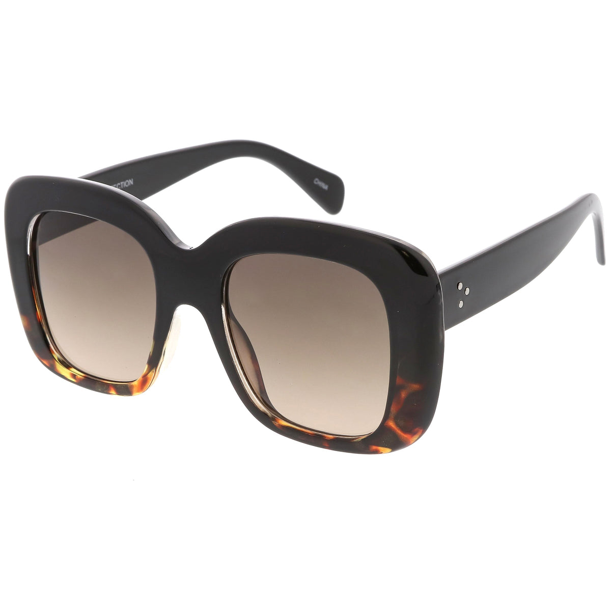 Women's Oversize Retro Square Thick Frame Sunglasses C552