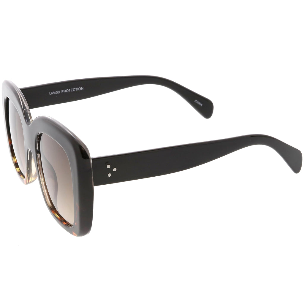 Women's Oversize Retro Square Thick Frame Sunglasses C552
