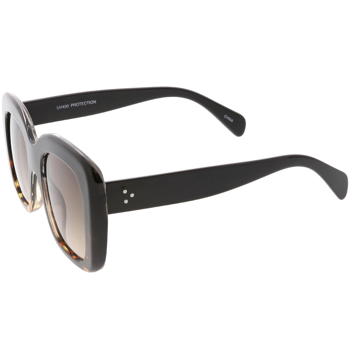 Women's Oversize Retro Square Thick Frame Sunglasses C552