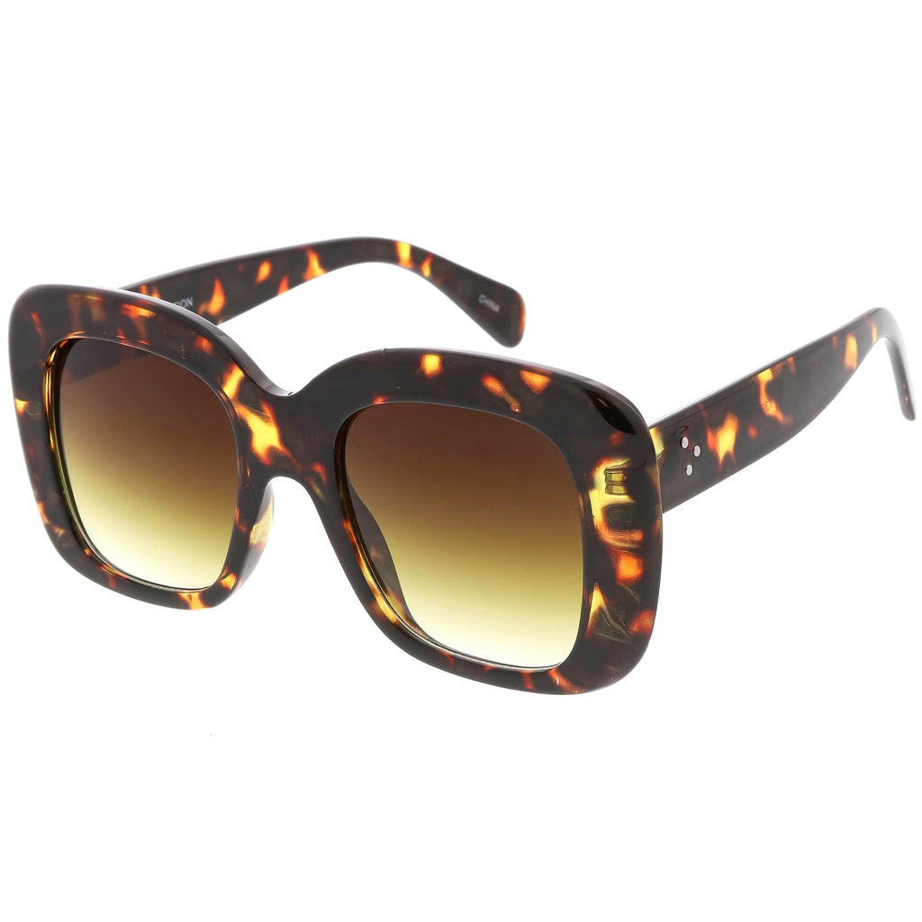 Women's Oversize Retro Square Thick Frame Sunglasses C552