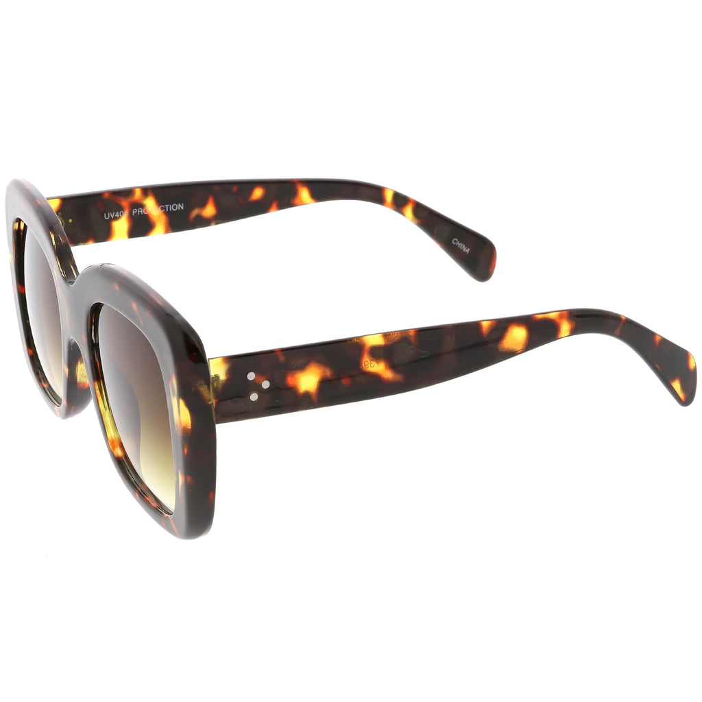 Women's Oversize Retro Square Thick Frame Sunglasses C552
