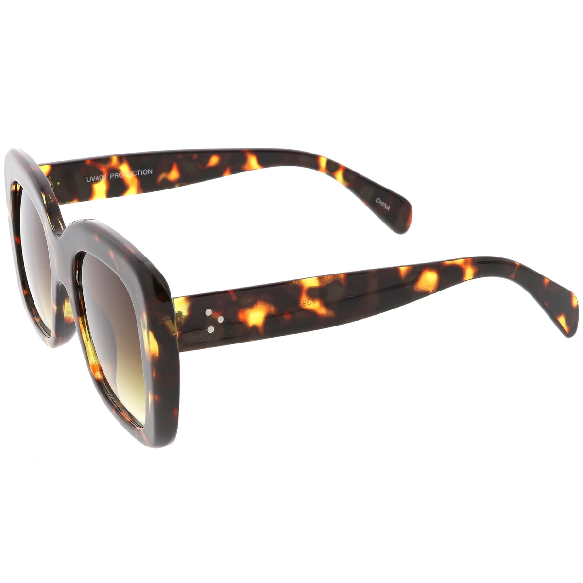 Women's Oversize Retro Square Thick Frame Sunglasses C552