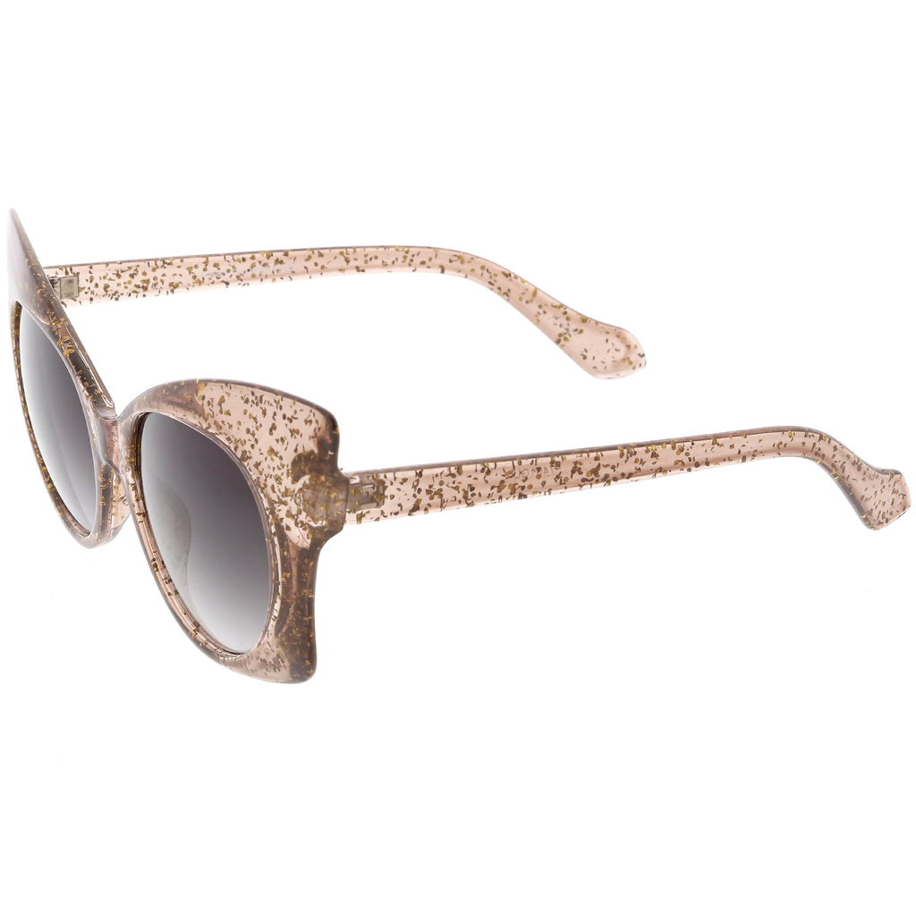 Women's Oversize Butterfly Glitter Cat Eye Sunglasses C553