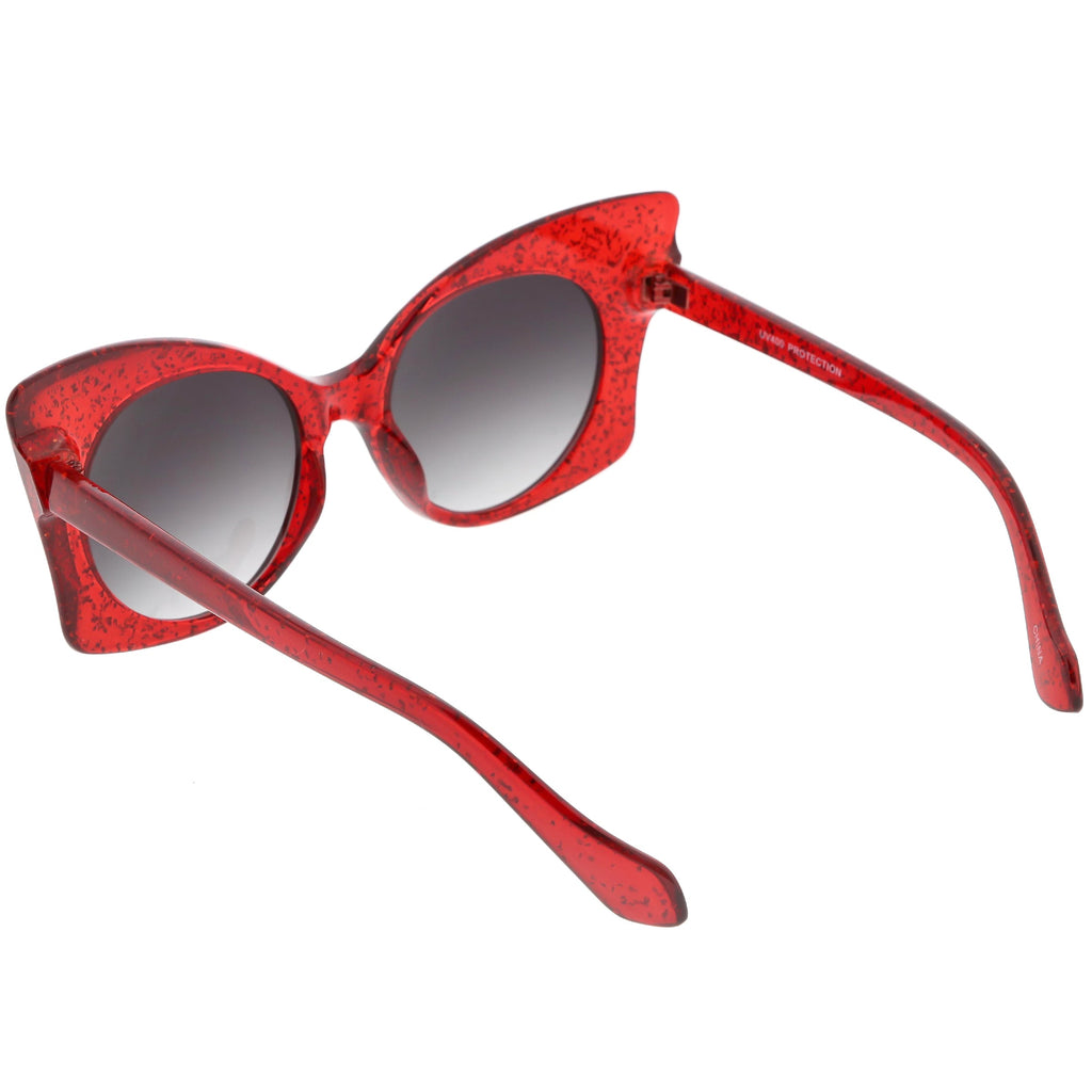 Women's Oversize Butterfly Glitter Cat Eye Sunglasses C553