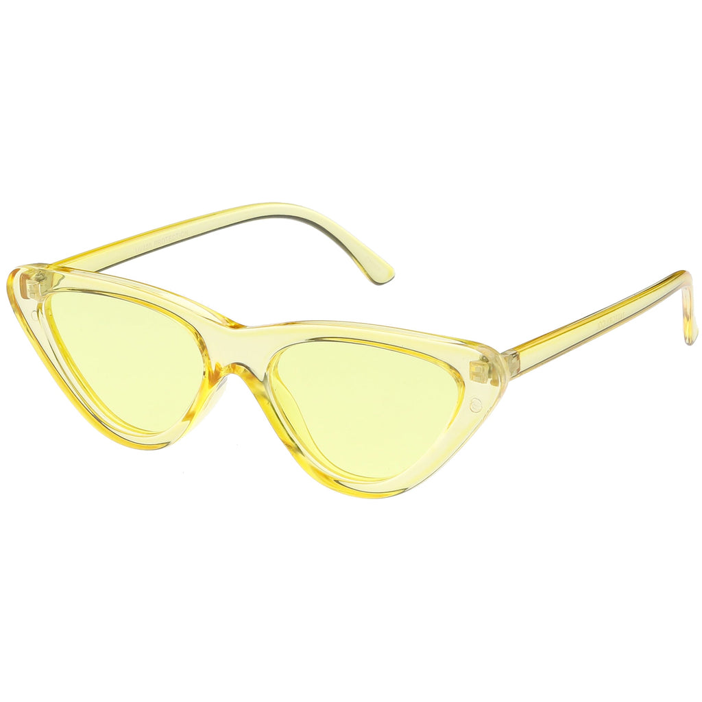 Women's Colorful Retro Indie Festival Thin Cat Eye Sunglasses C560