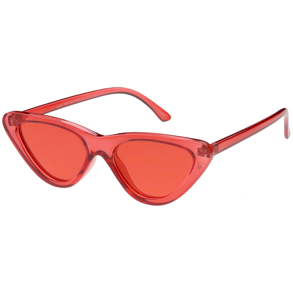 Women's Colorful Retro Indie Festival Thin Cat Eye Sunglasses C560