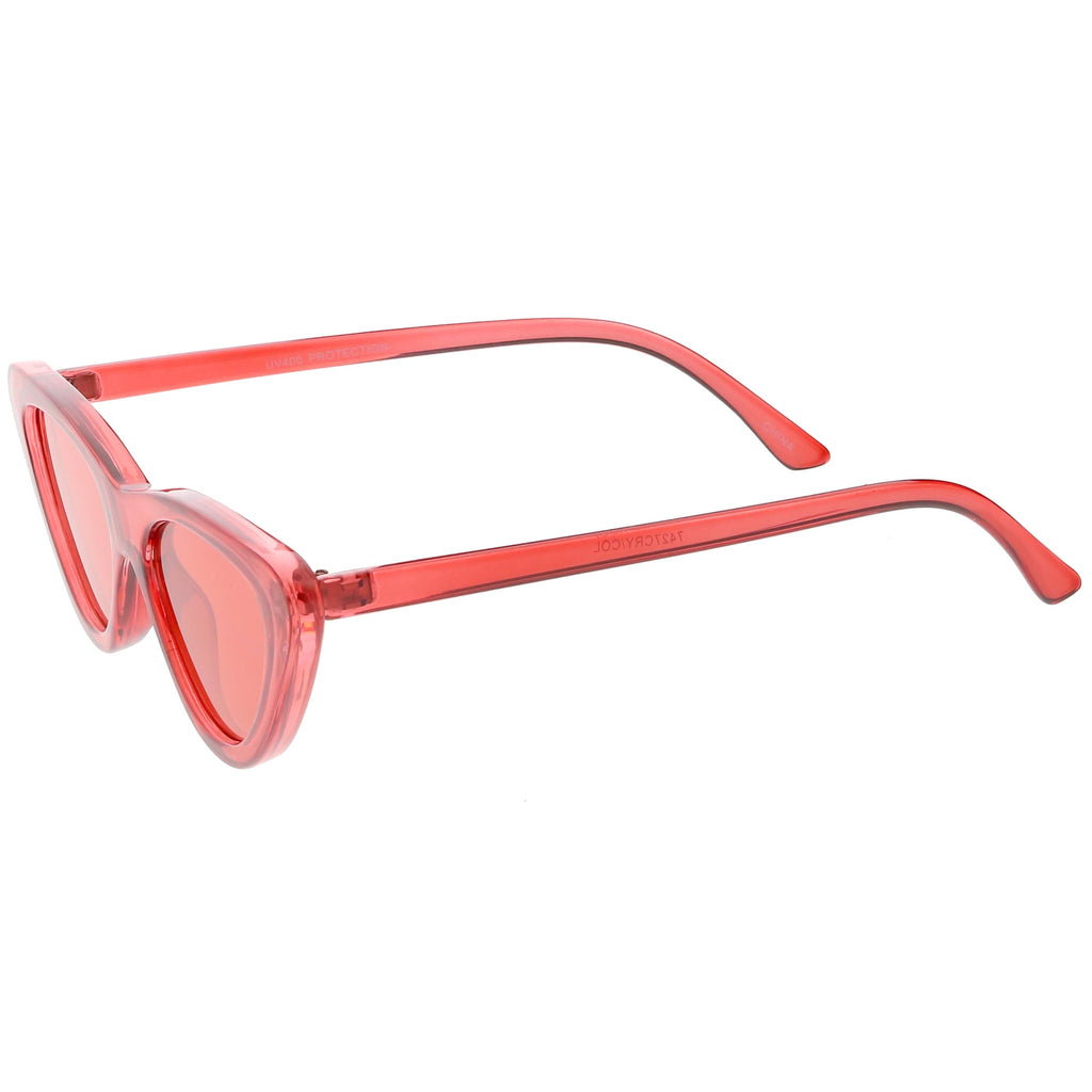 Women's Colorful Retro Indie Festival Thin Cat Eye Sunglasses C560