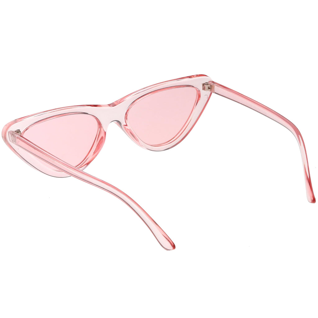 Women's Colorful Retro Indie Festival Thin Cat Eye Sunglasses C560