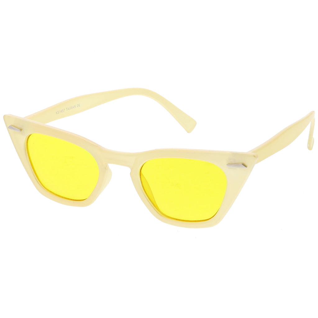 Women's Color Tone 90's Small Cat Eye Sunglasses C563