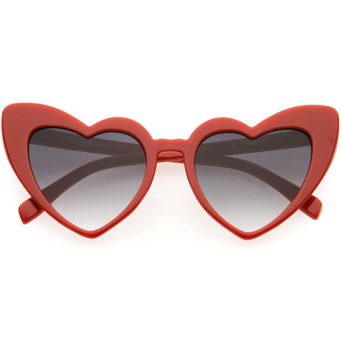 Women's Oversize Translucent Cat Eye Heart Shape Sunglasses C577