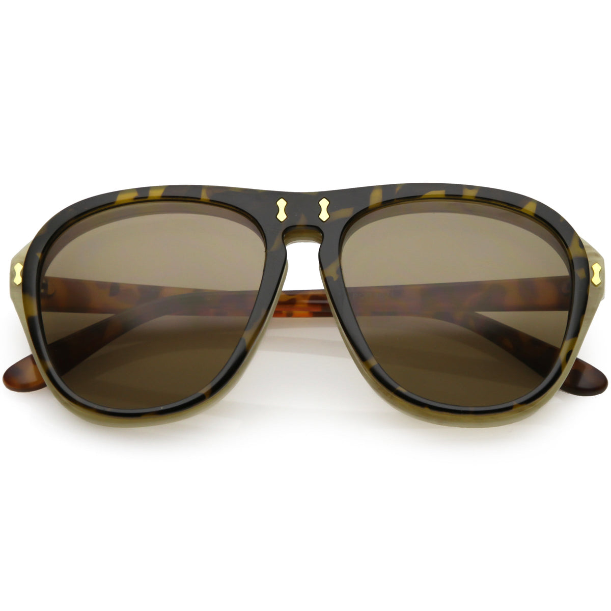 Men's Oversize Two Tone European Style Flip Up Aviator Sunglasses C580