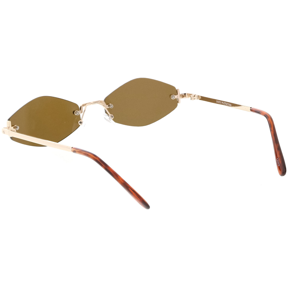 Retro 1990's Small Geometric Hexagon Sunglasses C593