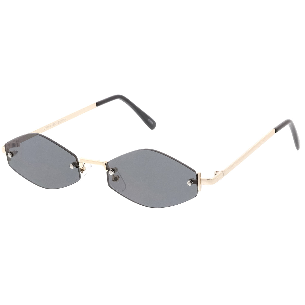 Retro 1990's Small Geometric Hexagon Sunglasses C593