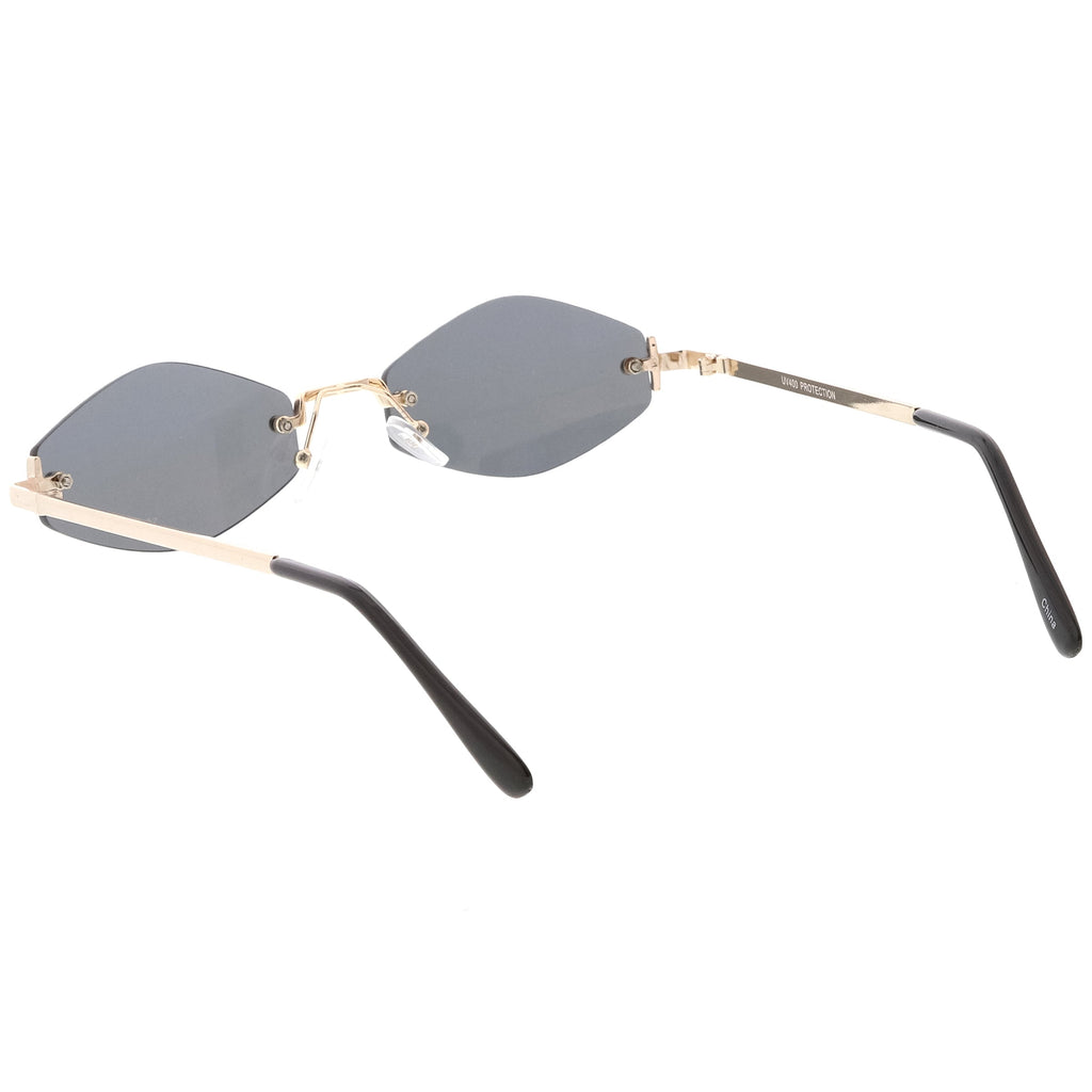Retro 1990's Small Geometric Hexagon Sunglasses C593