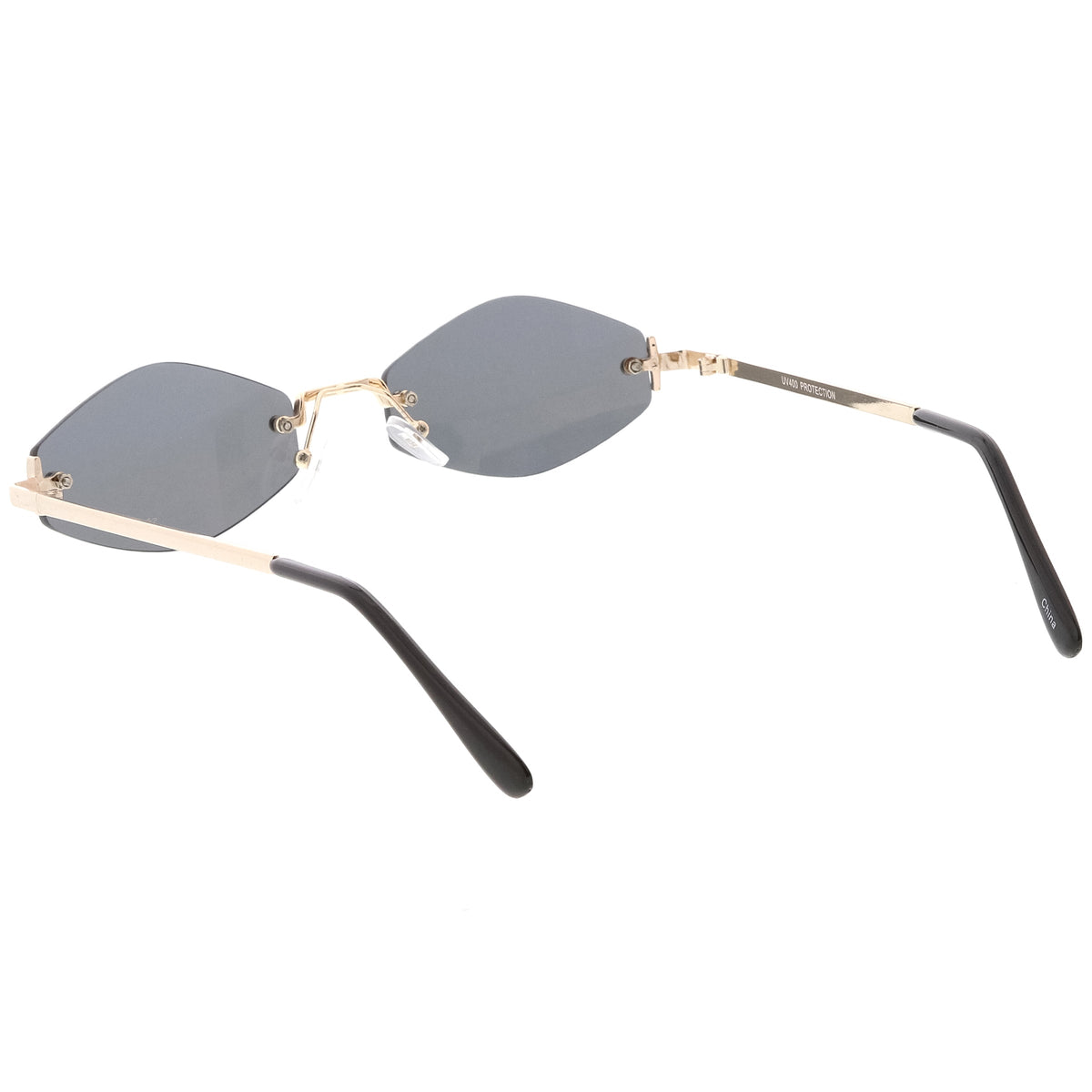 Retro 1990's Small Geometric Hexagon Sunglasses C593