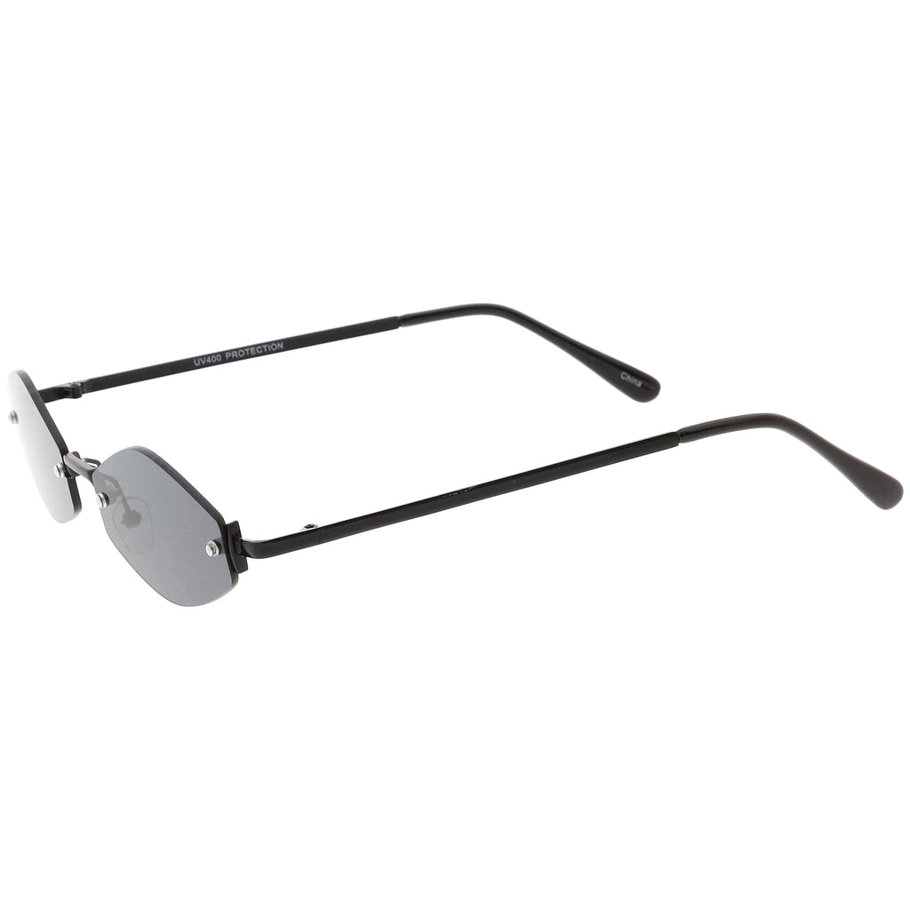 Retro 1990's Small Geometric Hexagon Sunglasses C593