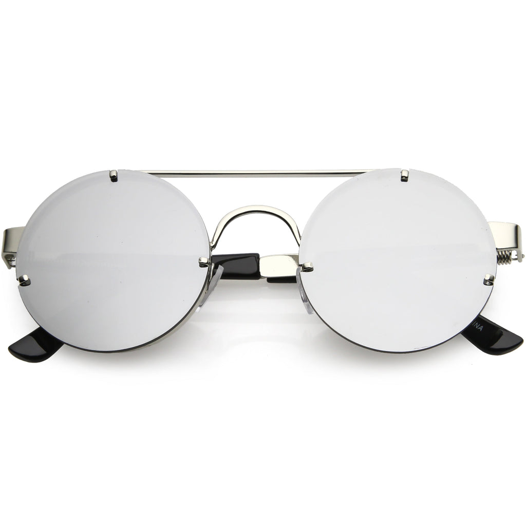 Retro Modern Steampunk Round Spring Temple Sunglasses C957
