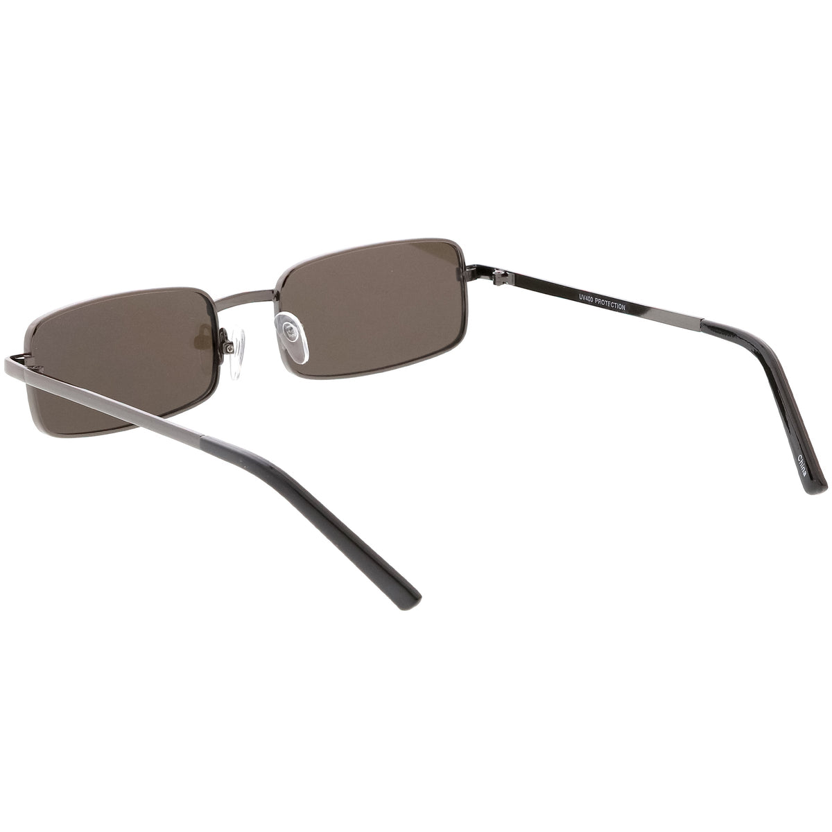 Retro Unisex Small Rectangle Mirrored Flat Lens Sunglasses C597
