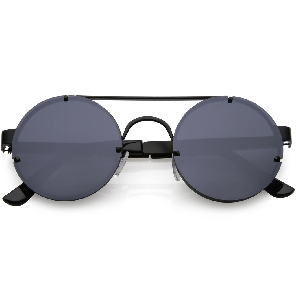 Retro Modern Steampunk Round Spring Temple Sunglasses C957