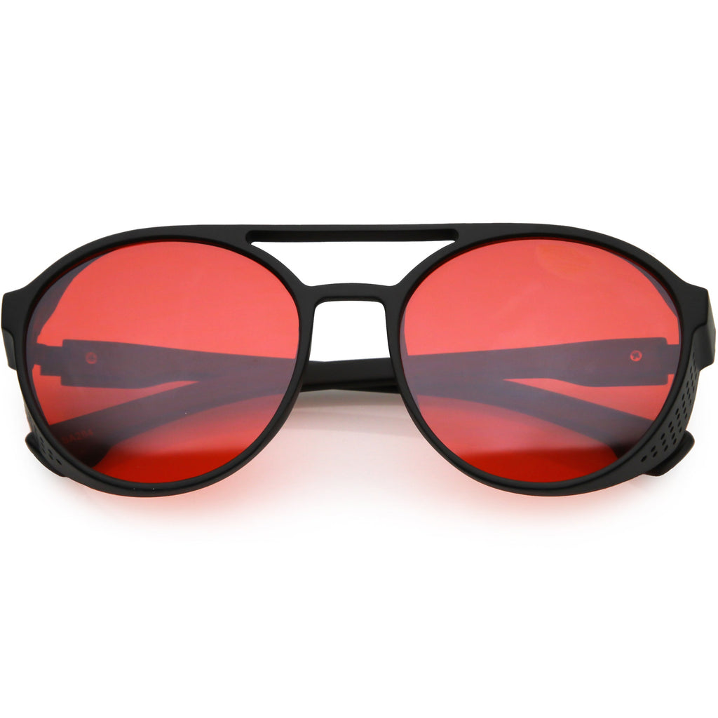 Retro Steampunk Vented Color Tone Lens Goggle Aviator Sunglasses C958