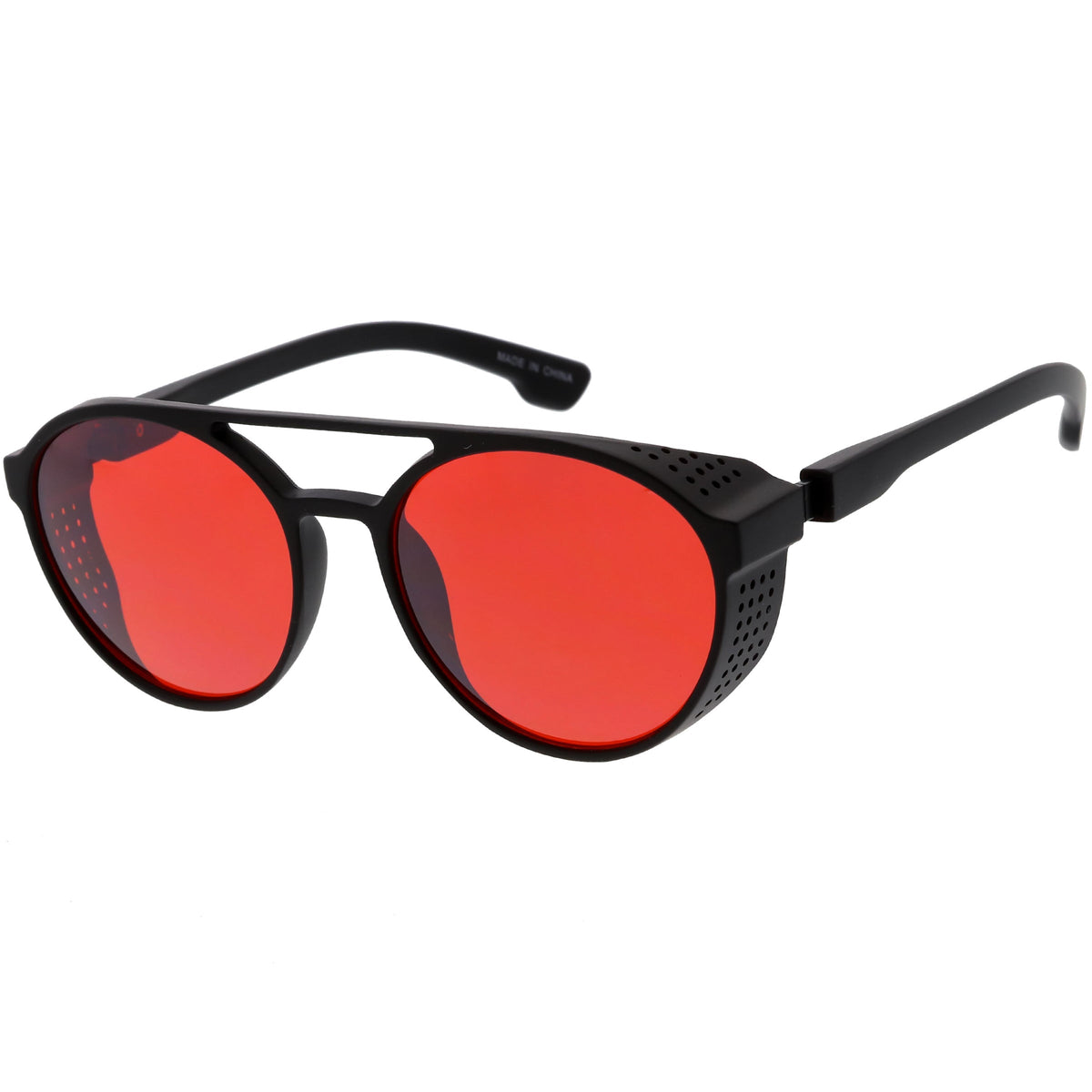 Retro Steampunk Vented Color Tone Lens Goggle Aviator Sunglasses C958
