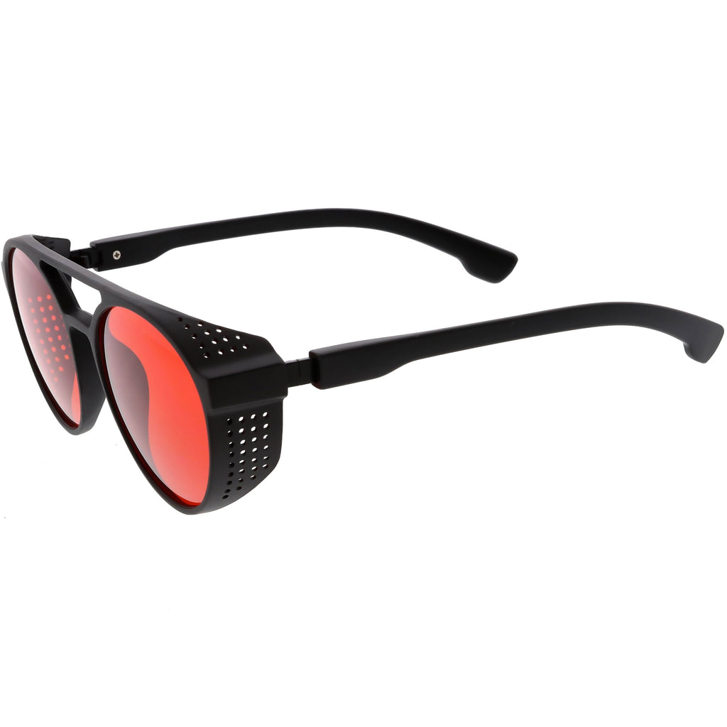 Retro Steampunk Vented Color Tone Lens Goggle Aviator Sunglasses C958