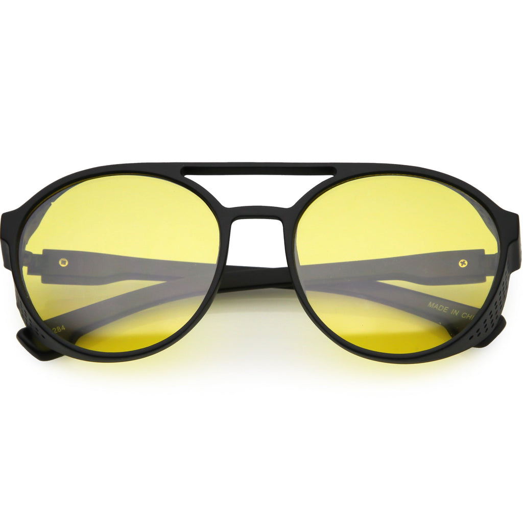 Retro Steampunk Vented Color Tone Lens Goggle Aviator Sunglasses C958
