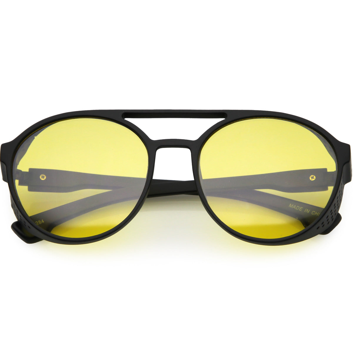 Retro Steampunk Vented Color Tone Lens Goggle Aviator Sunglasses C958
