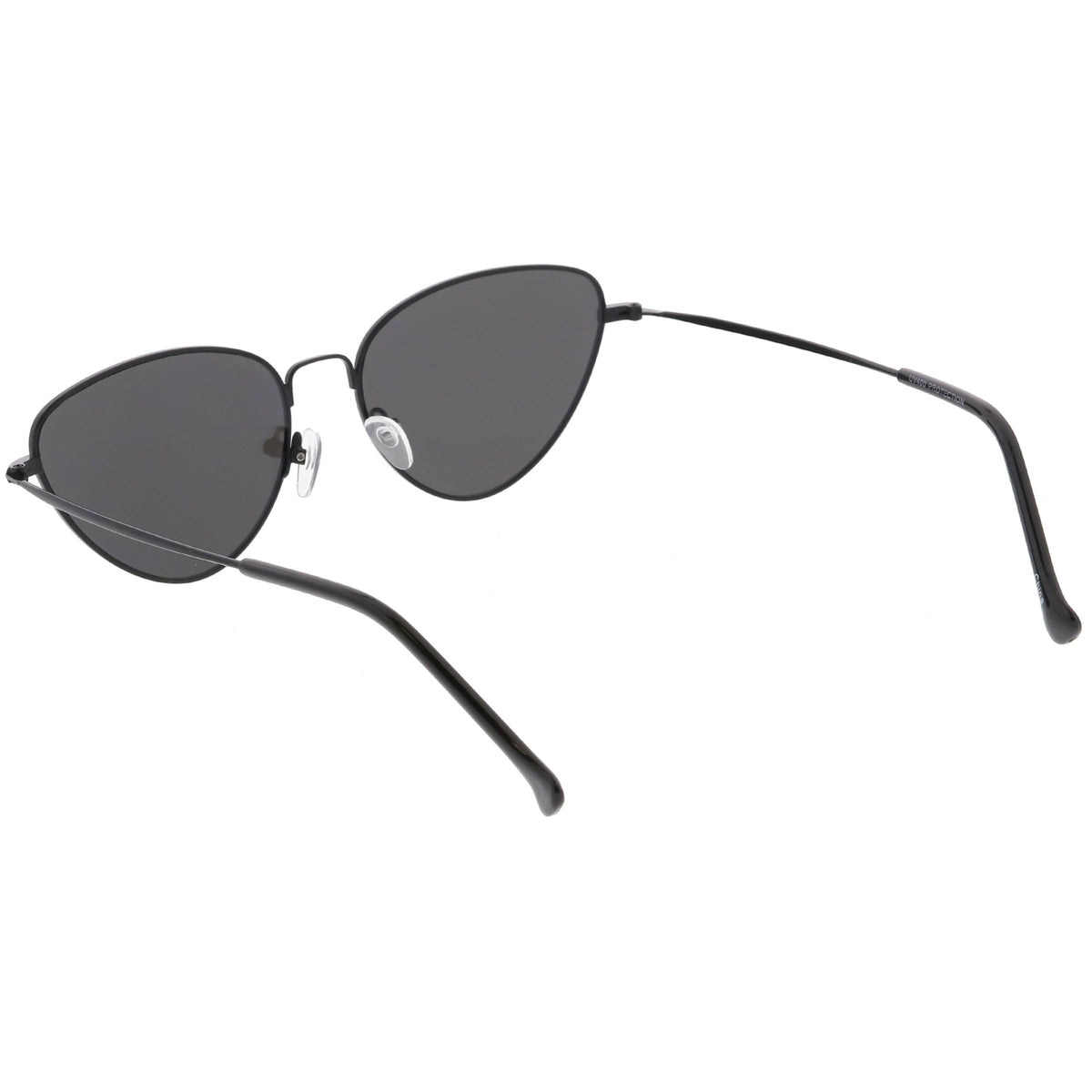 Women's Retro Thin Frame Metal Mirrored Flat Lens Sunglasses C601