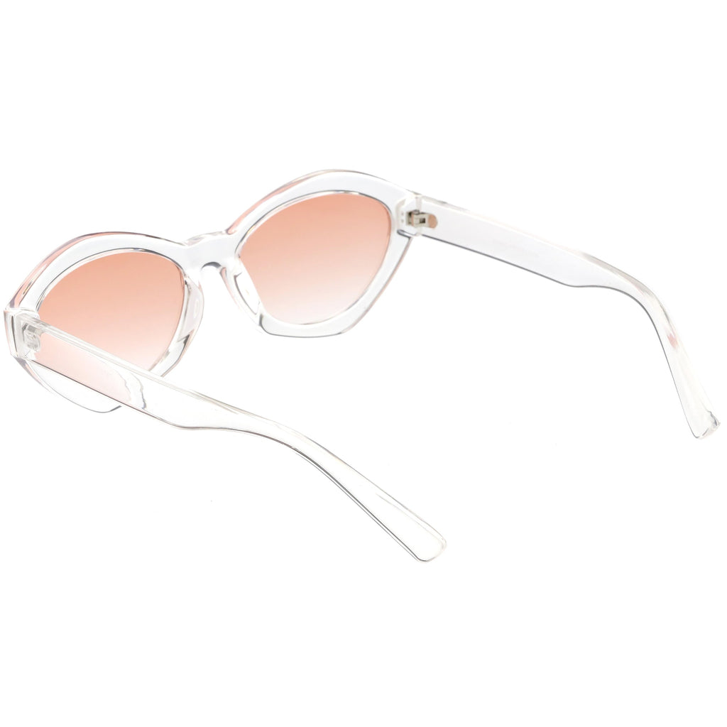 Women's Retro Modern Oval Flat Lens Sunglasses C603