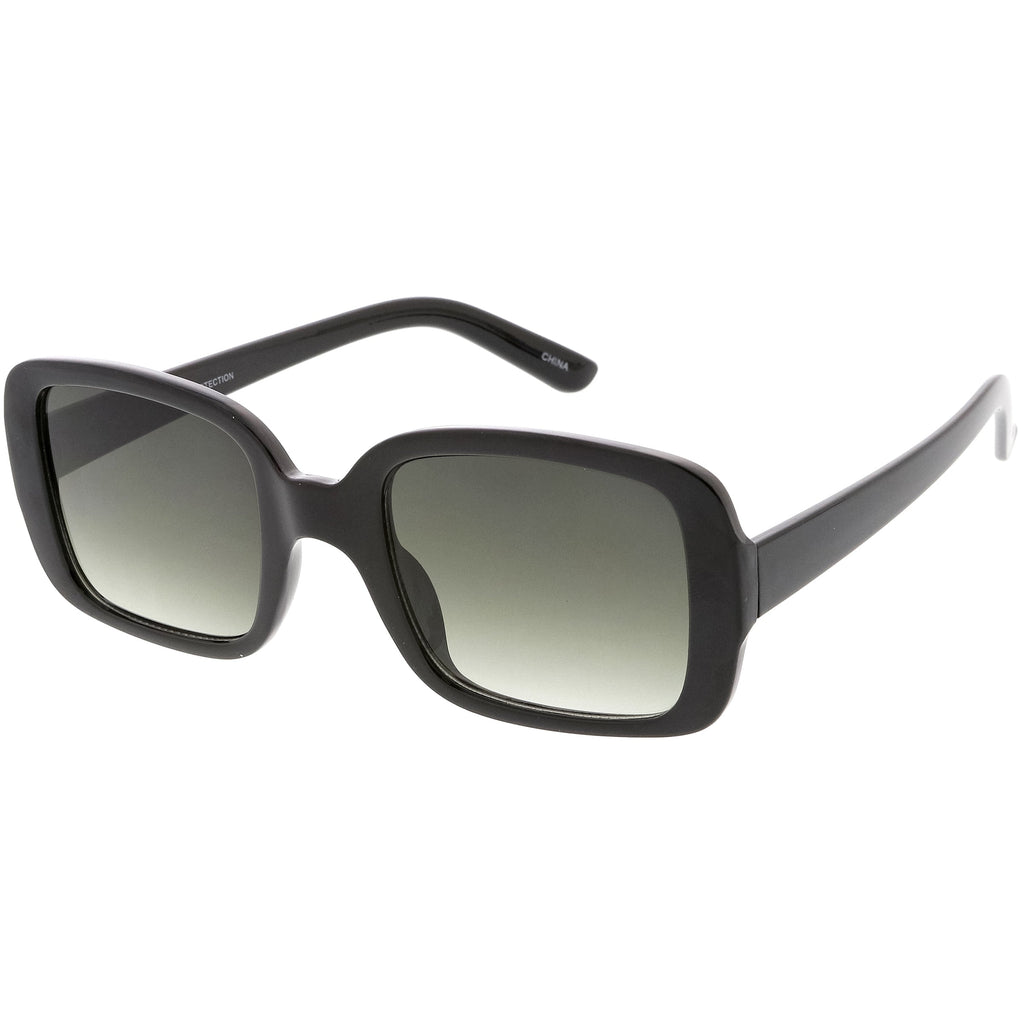 Women's Retro Modern Square Flat Lens Sunglasses C605
