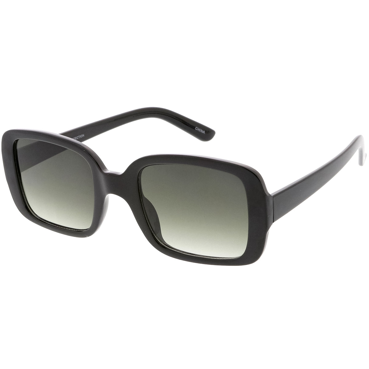 Women's Retro Modern Square Flat Lens Sunglasses C605