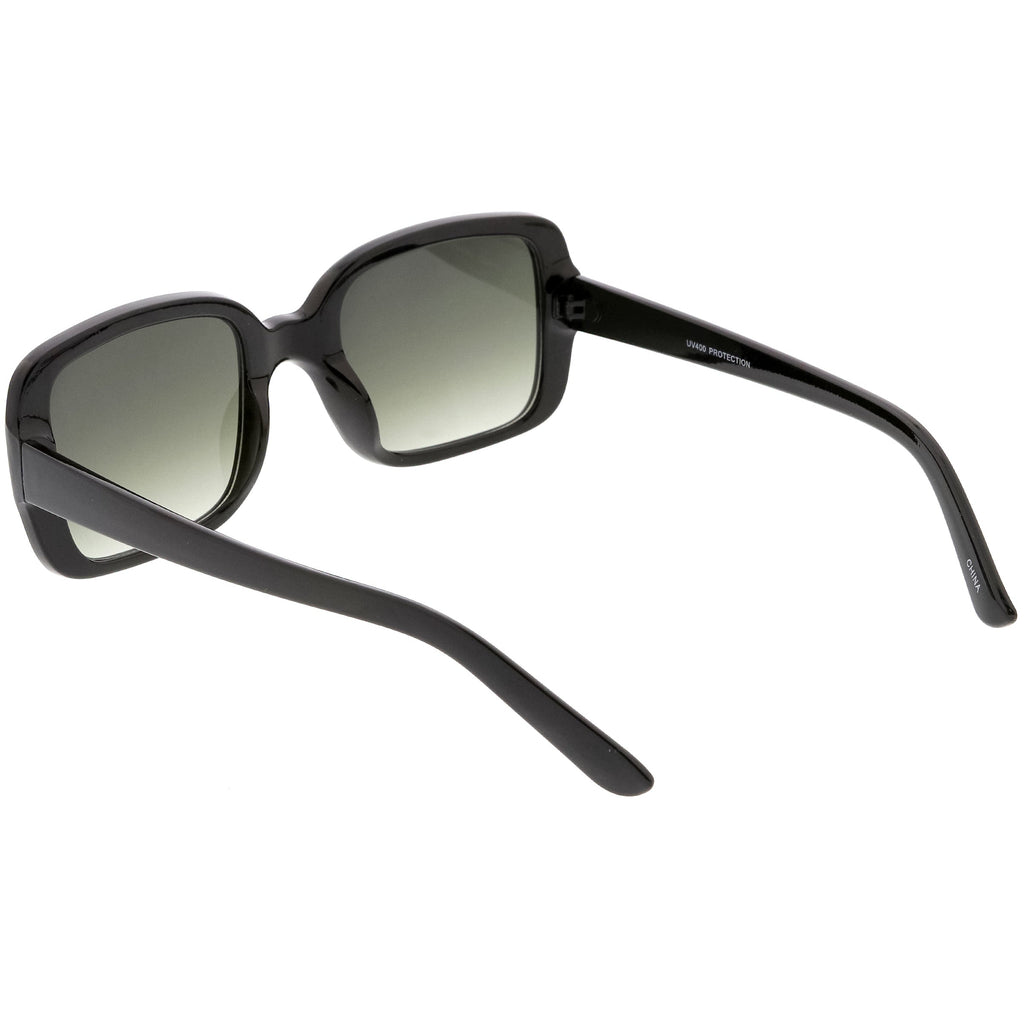 Women's Retro Modern Square Flat Lens Sunglasses C605