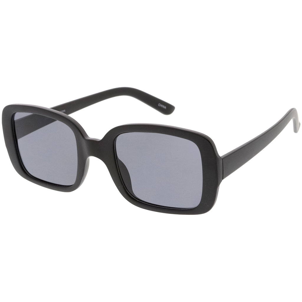 Women's Retro Modern Square Flat Lens Sunglasses C605